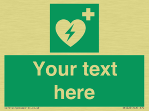 Custom Defibrillator Sign